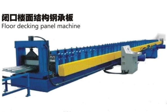 Steel Floor Decking Roll Forming Machine Closed Type 1000mm