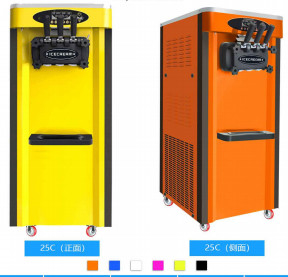 Double Compressor Ice Cream Machine Precooling 220v 50 - 60hz 1800W