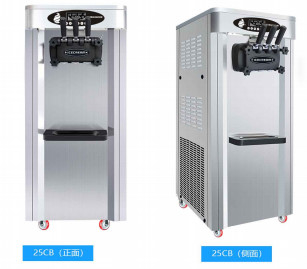 Double Compressor Ice Cream Machine Precooling 220v 50 - 60hz 1800W