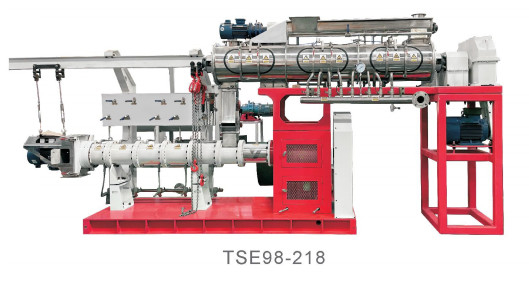Wet Way Floating Fish Feed Extruder 22hp - 630hp Environmentally Friendly Twin Screw