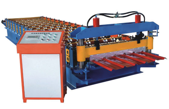 CE 860 Metal Roof Roll Forming Machine Hydraulic Profile Cutting