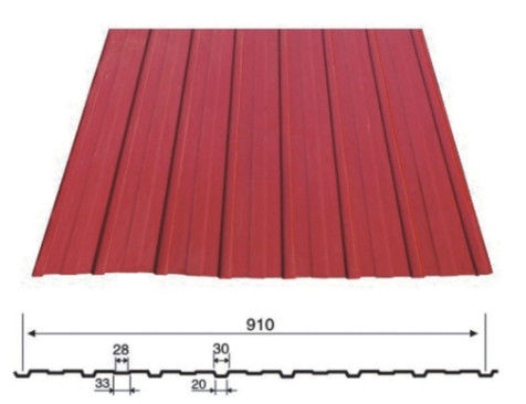 910 Corrugated Roof Sheet Roll Forming Machine Low Noise