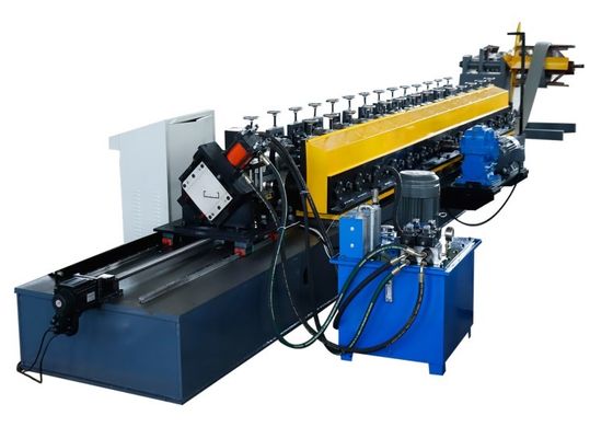 7.5KW C Purlin Roll Forming Machine C Channel Hydraulic Punching
