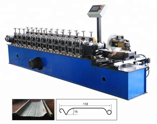 Blue Shutter Door Roll Forming Machine CE With 15 Rows