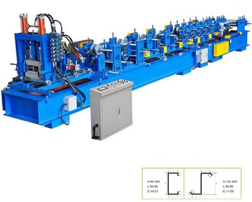 15m/min CZ Purlin Roll Forming Machine 6.5T 15 Roller Station
