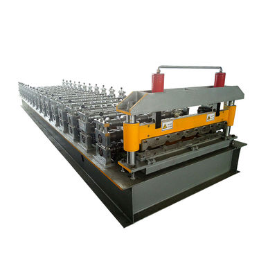 Blue Roof Sheet Metal Roll Forming Machines 15m/min Hydraulic Cutting