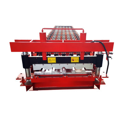 Blue Roof Sheet Metal Roll Forming Machines 15m/min Hydraulic Cutting