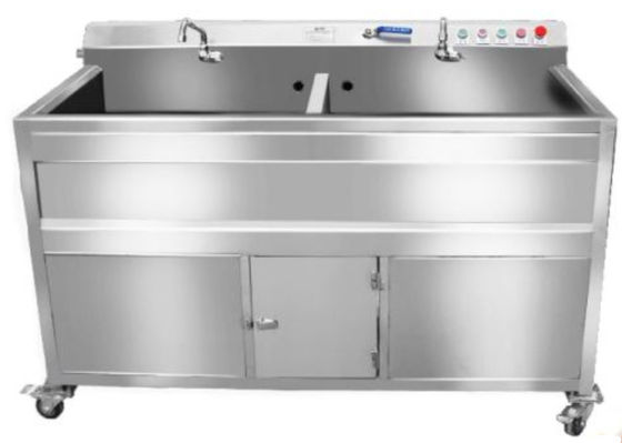 SS304 Food Processing Machinery Double Tank Veg Washing Machine