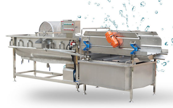 4.2KW Fruit Bubble Washing Machine 1500kg/h With Impurity Removal Device