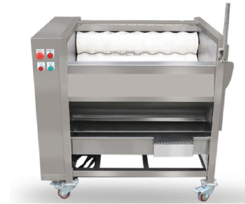 800kg/h Food Processing Machinery , Brush Industrial Peeling Machine