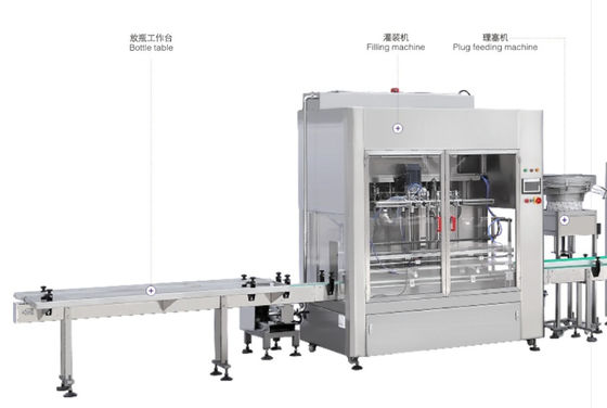 6 Head Double Sides Labeling Machinery SS304 Automatic Screw Capping Machine