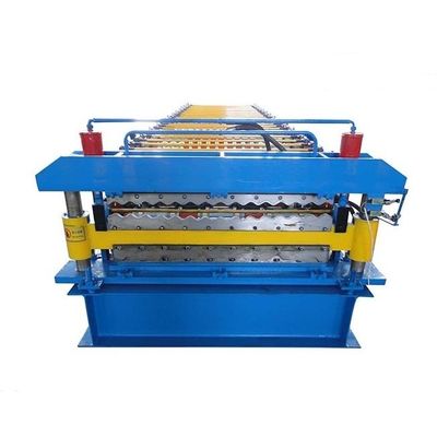 Double Layers Color Steel Roll Forming Machine Green For Wall Panel