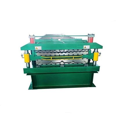 Double Layers Color Steel Roll Forming Machine Green For Wall Panel