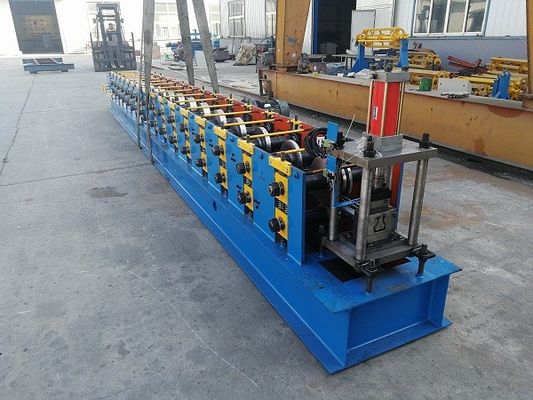 50Hz Storage Rack Roll Forming Machine 25m/min Cr12 Hydraulic Cutting