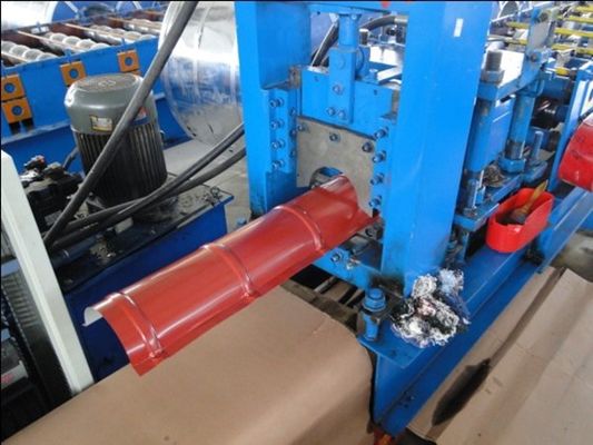 Half Round Ridge Cap Roll Forming Machine Green 3 Phase 2.5T