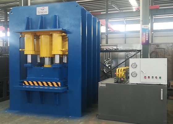 2000Ton Hydraulic Anti Theft Steel Door Embossing Machine With Double Cylinder