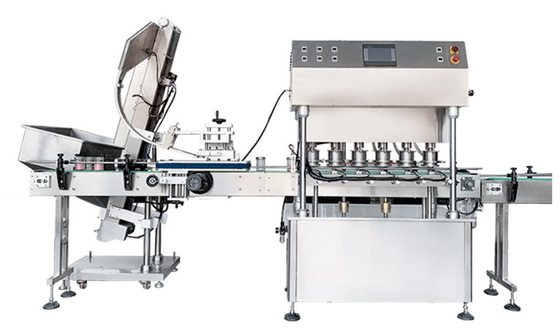 Automatic Linear Vacuum Capping Machine 50bots/Min 1500W