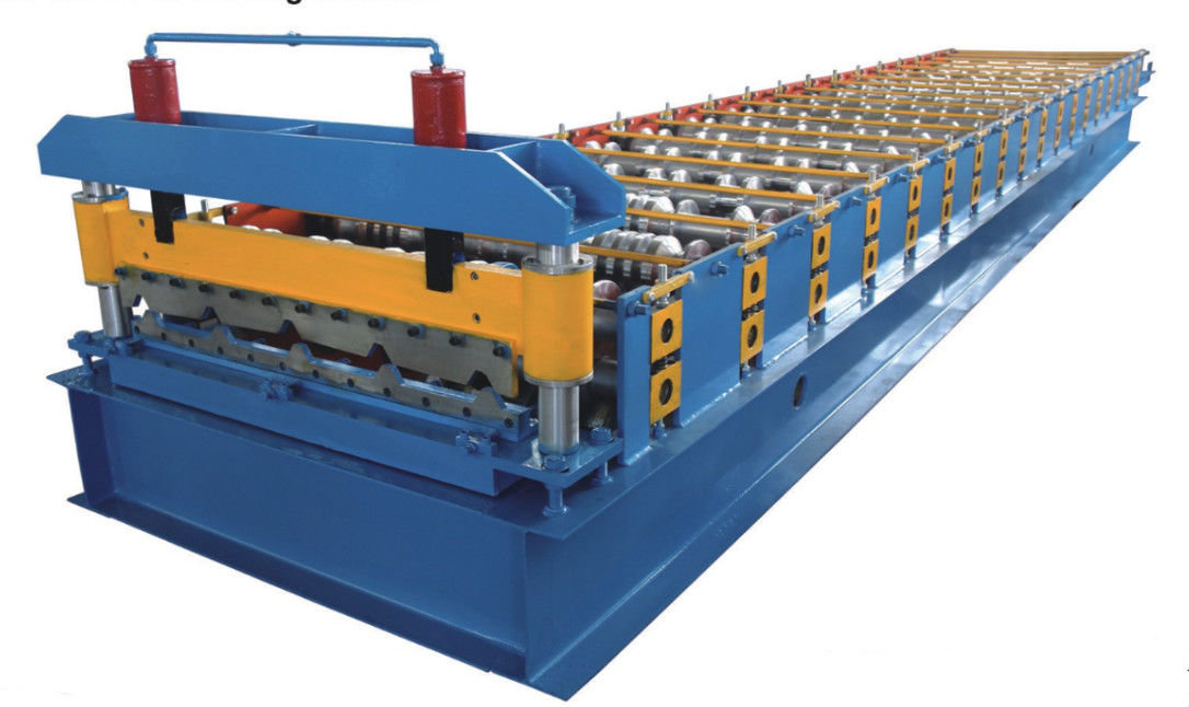 840 Roofing Sheet Roll Forming Machine , Blue Corrugated Roof Sheet Making Machine