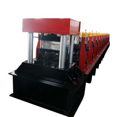 Red Crash Barrier Roll Forming Machine 15m/min 3T Manual Feeding